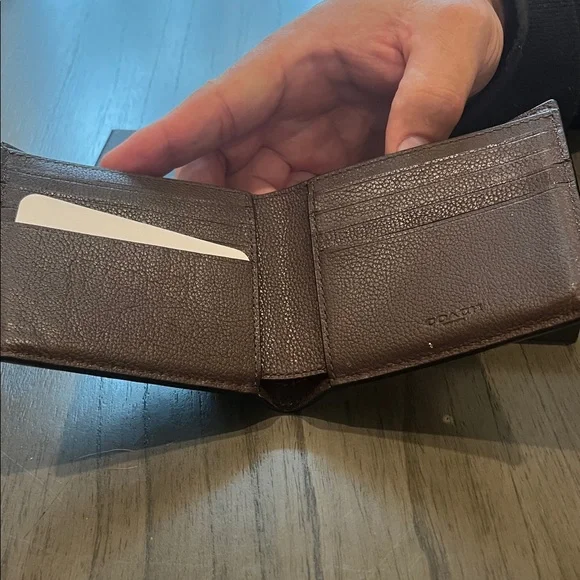 Coach Dark Brown Leather Card Holder